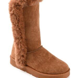 Journee Collection Womens Cleeo Flat Heel Dress Boots, 9 1/2 Medium, Brown